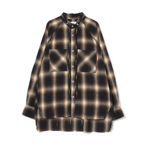 RIBBON TIE CHECK SHIRT